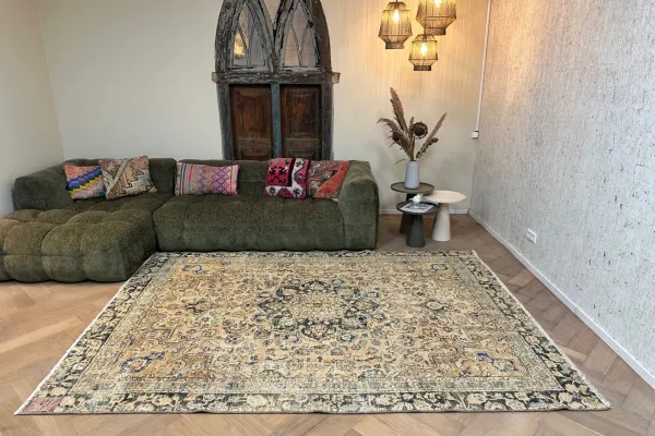 Vintage Perzisch vloerkleed 65143 287cm x 203cm