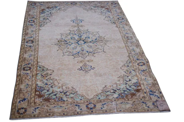 Vintage vloerkleed beige nr.93983 265cm x 152cm  
