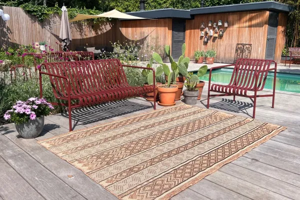 Jute look vloerkleed nr.8690, in diverse maten verkrijgbaar 