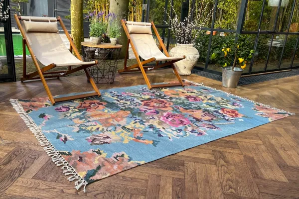 Buitenkleed rozenkelim 3701 gemaakt van PET Flessen