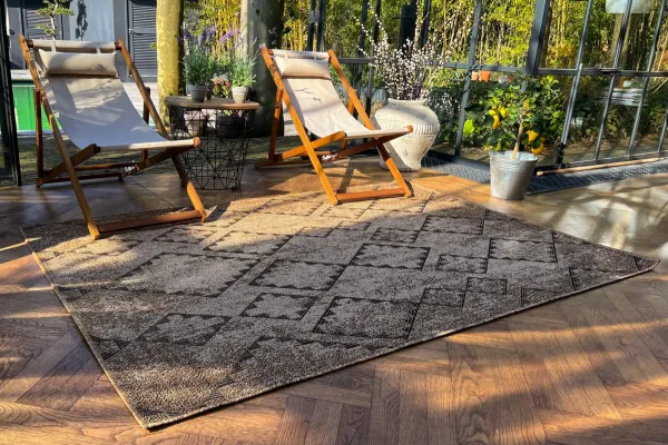 Jute look vloerkleed nr.8760, in diverse maten verkrijgbaar 