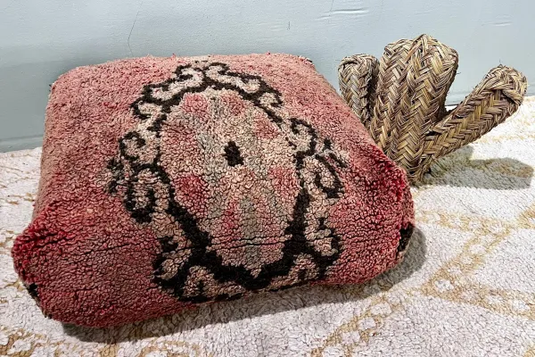 Marokkaanse Poef nr.12042 60cm x 60cm x 25cm incl. vulling