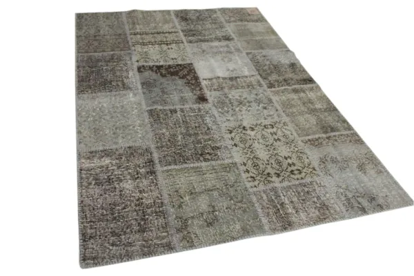 patchwork vloerkleed grijs 240cm x 170cm nr: 8128