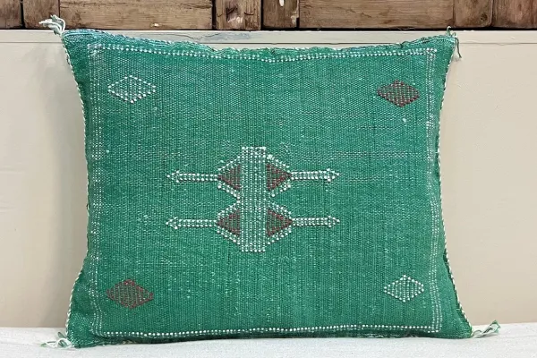 Sabra Kussen uit Marokko groen 45cm x 45cm incl vulling nr.64137