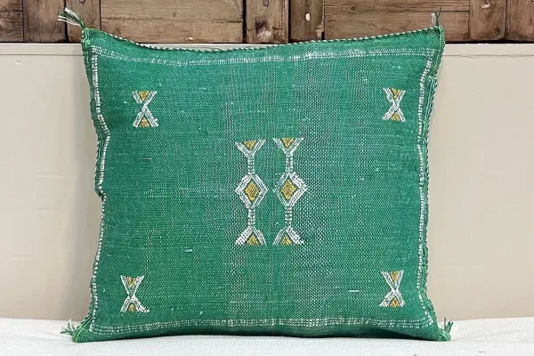 Sabra Kussen uit Marokko groen 45cm x 45cm incl vulling nr.64160