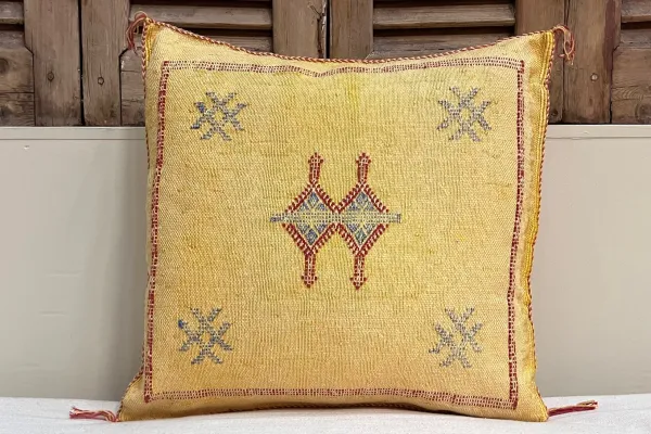 Sabra Kussen Marokko geel  45cm x 45cm incl vulling nr.14114