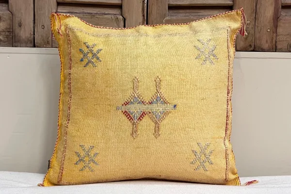 Sabra Kussen Marokko geel  45cm x 45cm incl vulling nr.14115