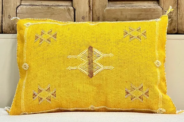 Sabra Kussen uit Marokko geel 60cm x 40cm incl vulling nr.62677
