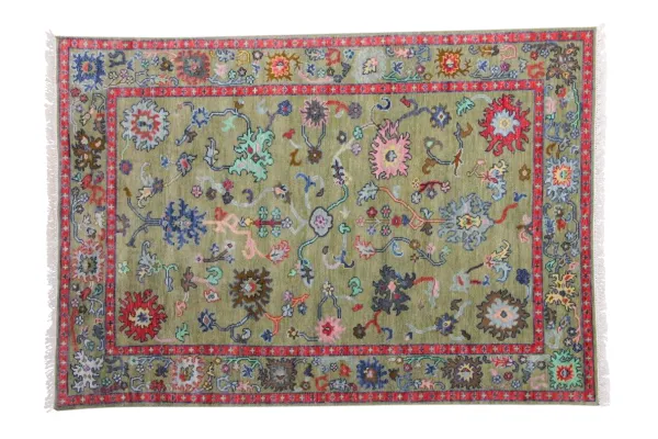 Oushak Vloerkleed handgemaakt, 274cm x 183cm