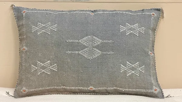 Sabra Kussen uit Marokko grijs 60cm x 40cm incl vulling nr.93352
