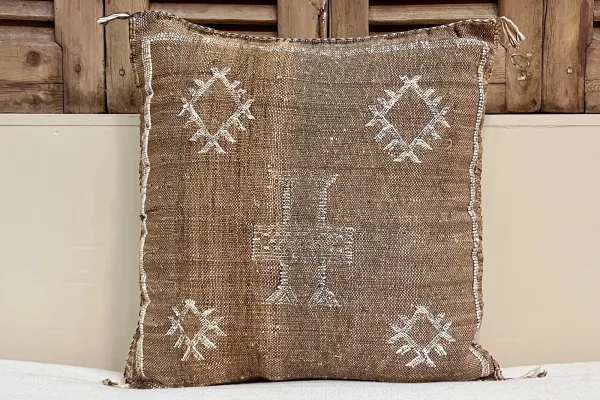Sabra Kussen uit Marokko bruin 45cm x 45cm incl vulling nr.64032