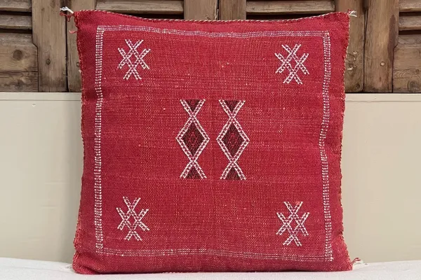 Sabra Kussen uit Marokko rood 45cm x 45cm incl vulling nr.64048