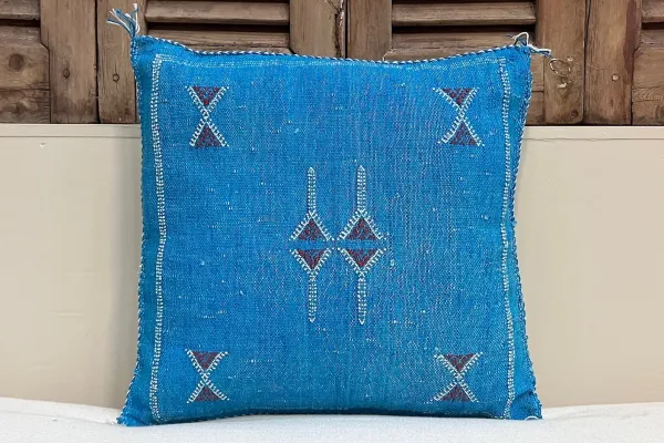 Sabra Kussen uit Marokko blauw 45cm x 45cm incl vulling nr.64053