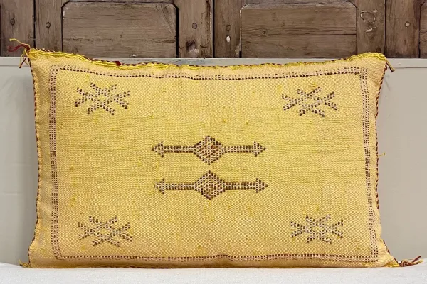Sabra Kussen uit Marokko geel 60cm x 40cm incl vulling nr.93239