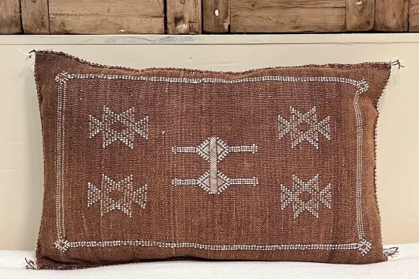 Sabra Kussen uit Marokko bruin 60cm x 40cm incl vulling nr.93277