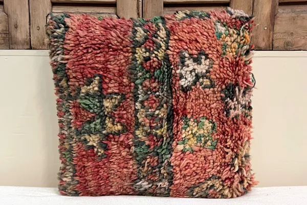 SALE Marokkaans berber kussen nr. 8260 50cm x 50cm Kussen heeft gaatje (zie foto's)