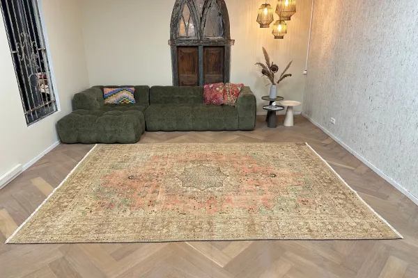 Vintage Perzisch vloerkleed 64423 328cm x 239cm