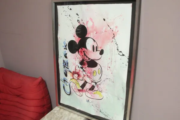 Zeefdruk Mickey Mouse (Chapeau) 118,5cm x 86cm