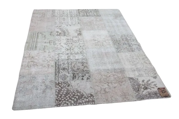 patchwork vloerkleed lichtgroen nr.10360 240cm x 170cm