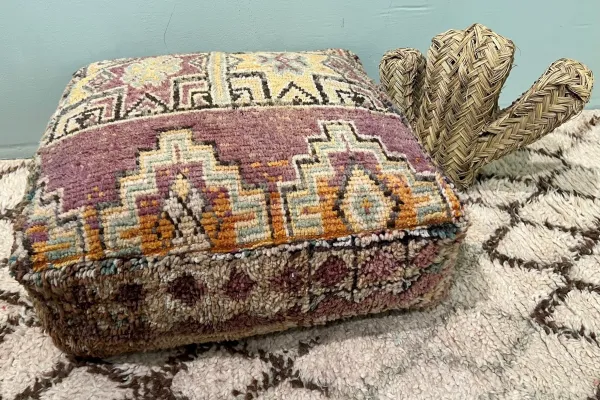  Marokkaanse Poef 60cm x 60cm x 25cm nr: 75063 incl. vulling