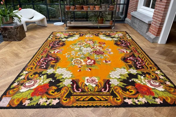 Rozenkelim authentiek, handgeweven in Moldavië 10266 303cm x 226cm 