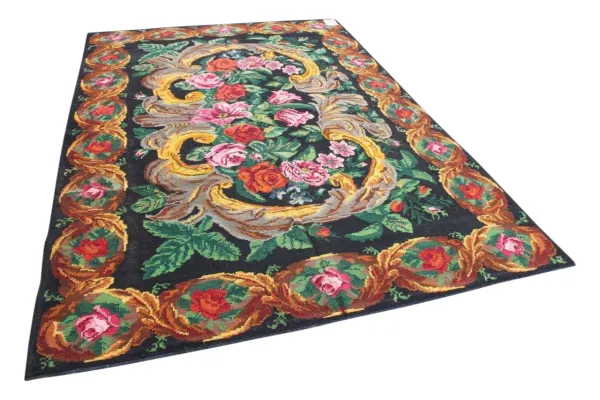 Rozenkelim authentiek, handgeweven in Moldavië 9374 307cm x 212cm 