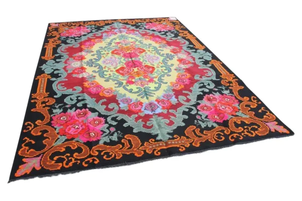 Rozenkelim authentiek, handgeweven in Moldavië 9378 312cm x 215cm 