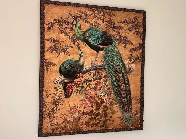 Kunstwerk 2 pauwen, in diverse maten verkrijgbaar