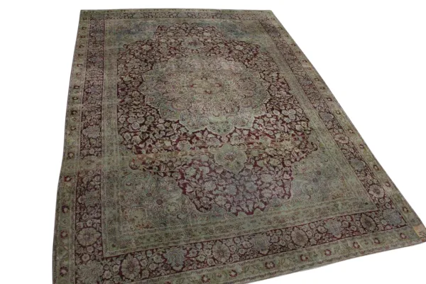 Antiek  perzisch Tabriz vloerkleed 486cm x 341cm 80-90 jaar oud 