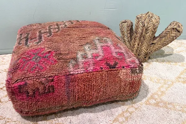 Marokkaanse Poef nr.21110 60cm x 60cm x 25cm incl. vulling  