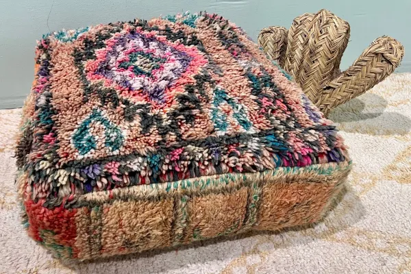 Marokkaanse Poef nr.21105 60cm x 60cm x 25cm incl. vulling  