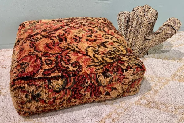 Marokkaanse Poef nr.77101 60cm x 60cm x 25cm incl. vulling  