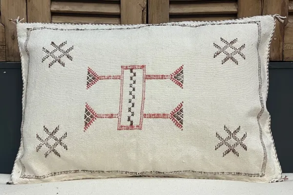 Sabra Kussen uit Marokko wit 60cm x 40cm incl vulling nr.54062