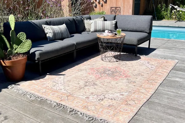 Buitenkleed rozenkelim 3788 gemaakt van PET Flessen  