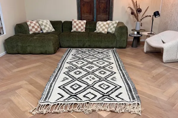flatweave beni ouarain vloerkleed nr.17303 274cm x 141cm