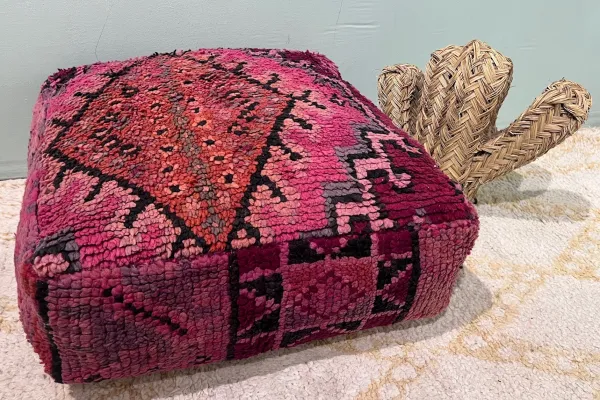 Marokkaanse Poef nr.47007 60cm x 60cm x 25cm incl. vulling