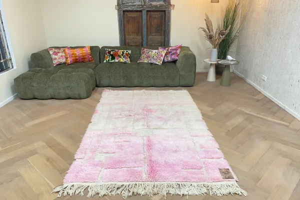 berber vloerkleed roze 42301 260cm x 160cm 