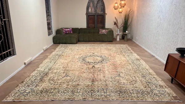 Vintage kirman vloerkleed 65034 500cm x 348cm