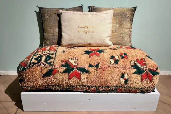 Marokkaanse Poef XL 120cm x 60cm x 25cm nr: 67003 incl. vulling