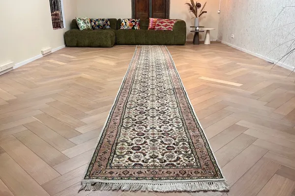 Vintage vloerkleed loper 47850 620cm x 80cm