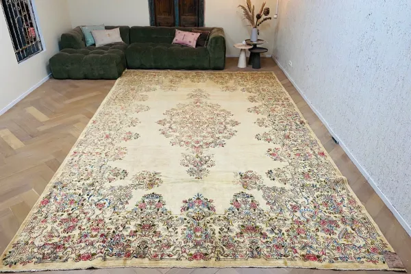 Vintage perzisch kirman vloerkleed 56247 460cm x 297cm 2950