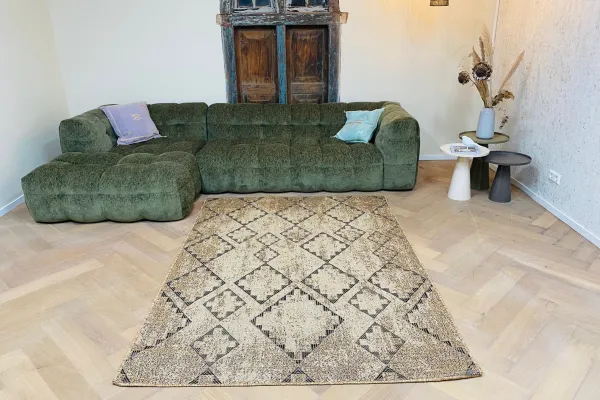 Jute look platgeweven vloerkleed nr.8760, in diverse maten verkrijgbaar 