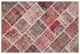 patchwork vloerkleed rood nr.35577 186cm x 122cm
