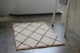 Sale Badmat beni ouarain patroon (80cm x 60cm) wit met bruin, incl. antislip showroom model