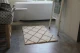 Badmat beni ouarain patroon (80cm x 60cm) wit met bruin, incl. antislip