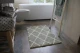 SALE Badmat beni ouarain patroon (80cm x 60cm) groen met wit, incl. antislip 