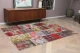 patchwork vloerkleed met rood nr.35405 230cm x 160cm