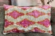 Ikat Velvet kussen roze met diverse kleuren 60cm x 40cm