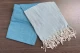 Sample sale Hamamdoek blauw wit (180cm x 100cm)  