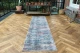Loper vloerkleed met zachte pool, donkere tinten, 300cm x 80cm